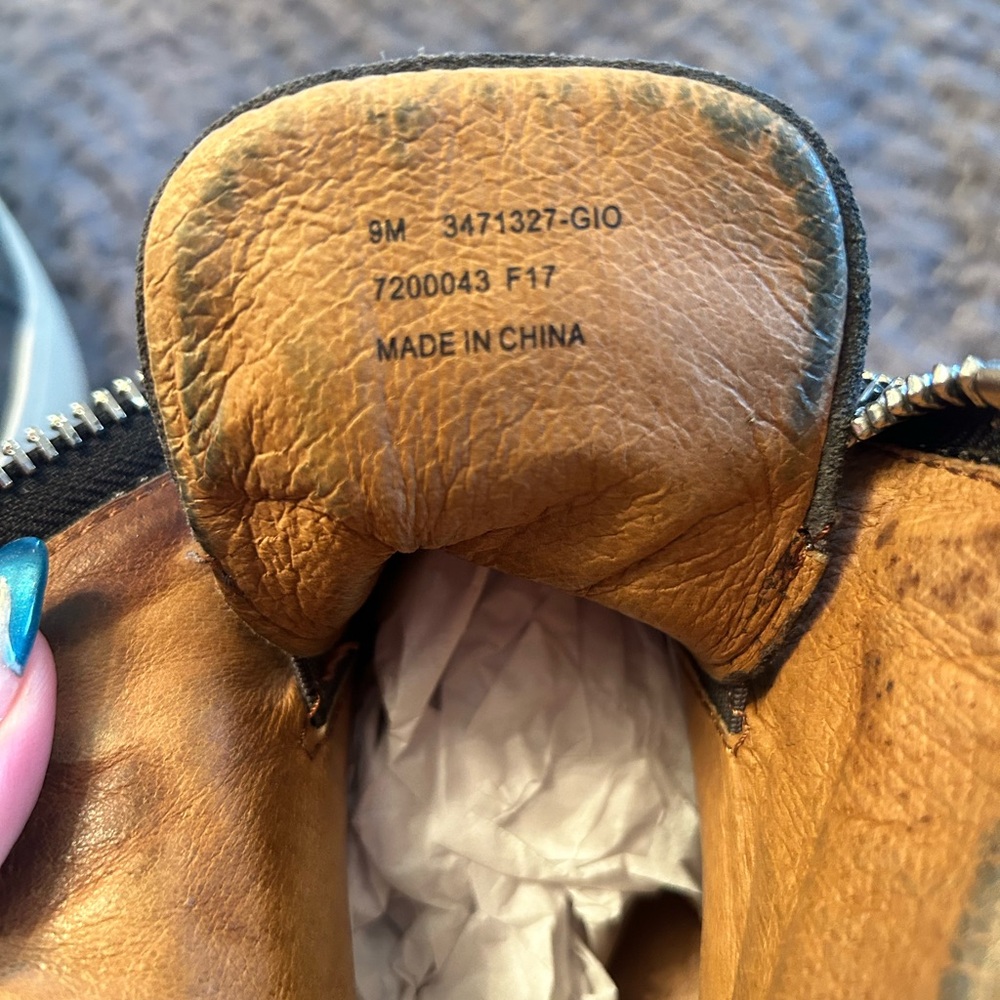 Frye Dark Gray Suede Front-Zip Wedge Sneakers - Picture 8 of 9